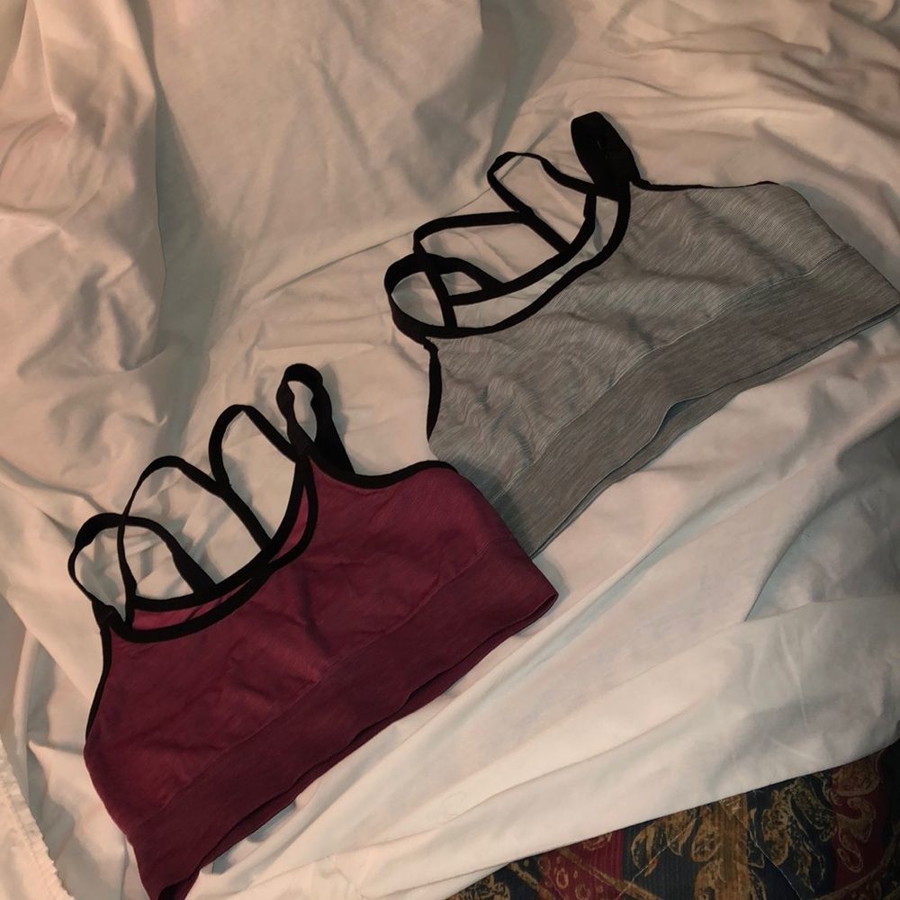 2 PINK bralettes. Size large